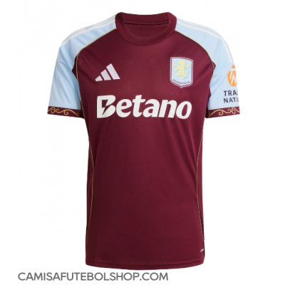Camisa de time de futebol Aston Villa Harvey Elliott #9 Replicas 1º Equipamento 2025-26 Manga Curta Camisa de time de futebol Aston Villa Harvey Elliott #9 Replicas 1º Equipamento 2025-26 Manga Curta